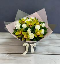 Букет цветов из:  Орхидеи и Розы в Эндирее