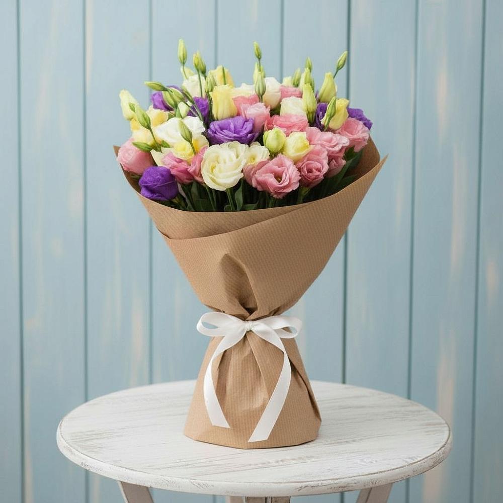 Букет цветов из: Лизиантусы в Эндирее