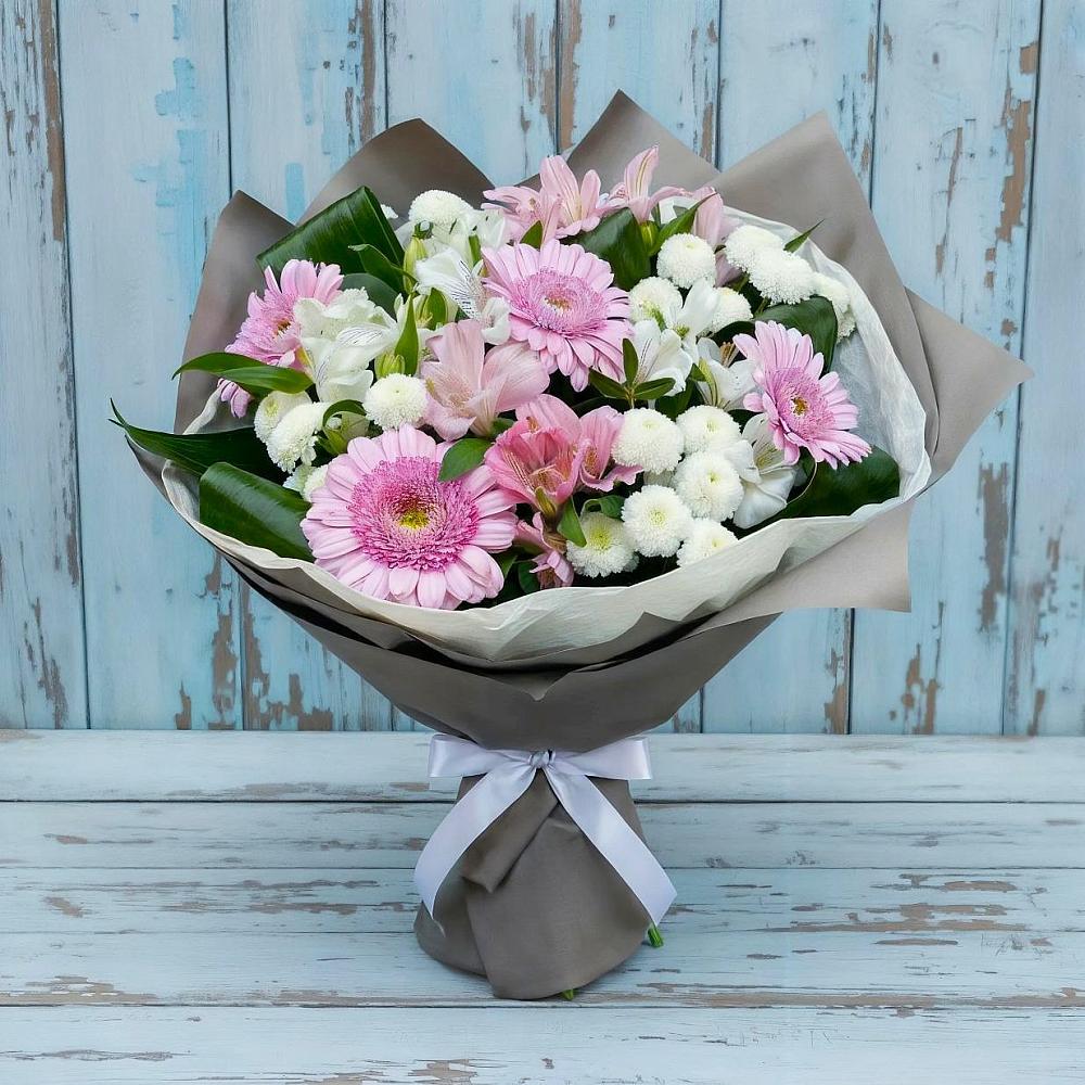 Букет цветов из: Герберы, Альстромерии и Хризантемы в Эндирее