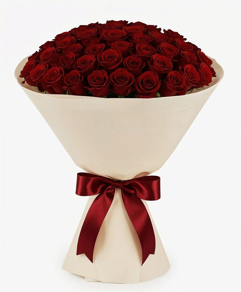 Букет 101 Бордовая роза Блэк Бакарра в Эндирее