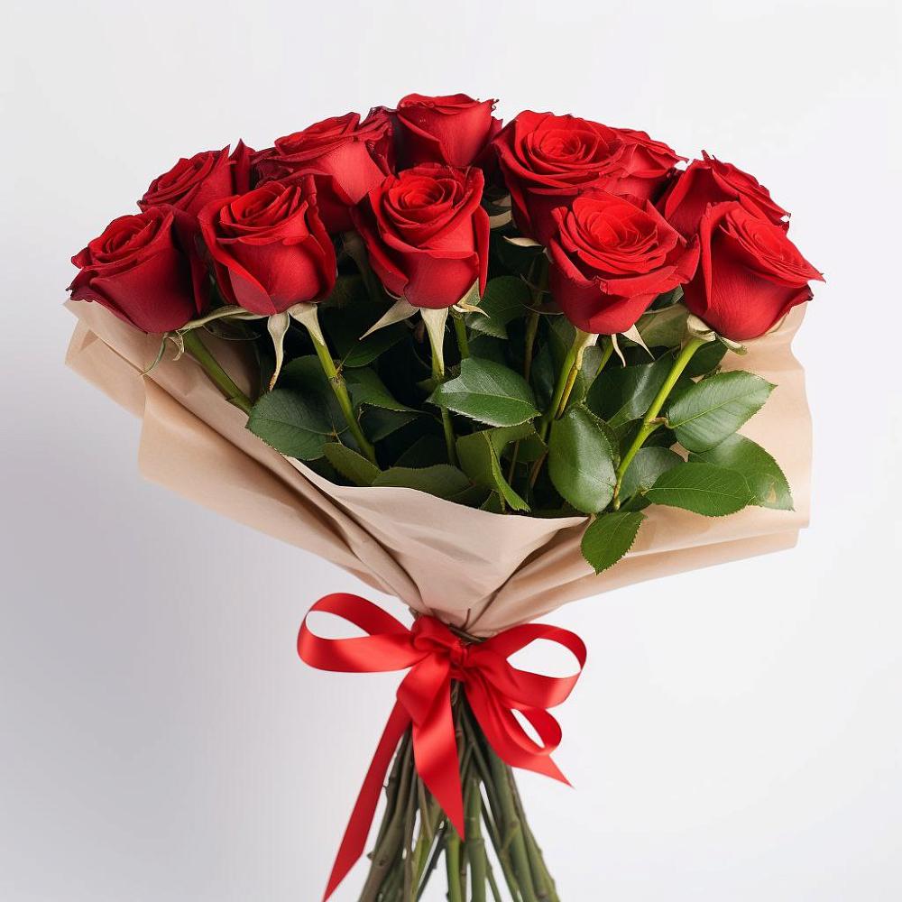 Букет 11 Красных роз Эдлесс Лав в Эндирее