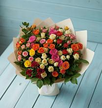 Букет Микс из разноцветных кустовых роз #REPLACE_PRED# Эндирее