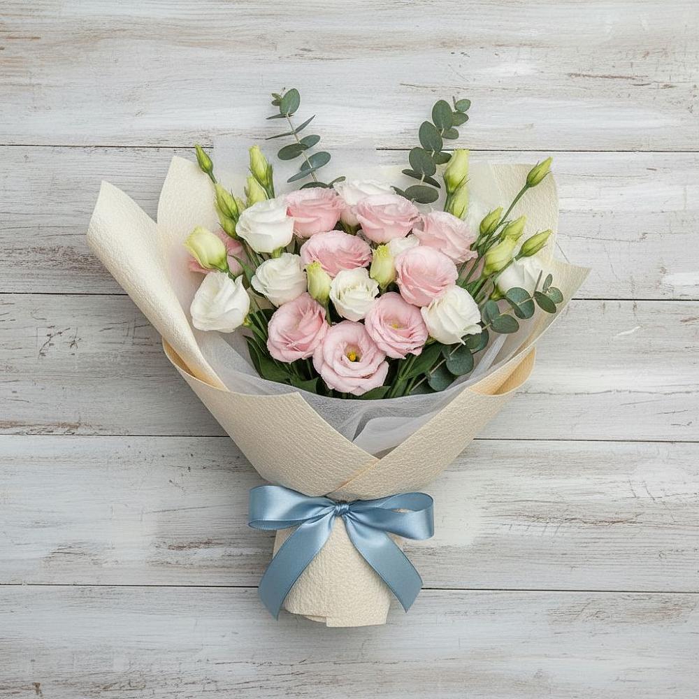 Букет цветов из: Лизиантусы в Эндирее